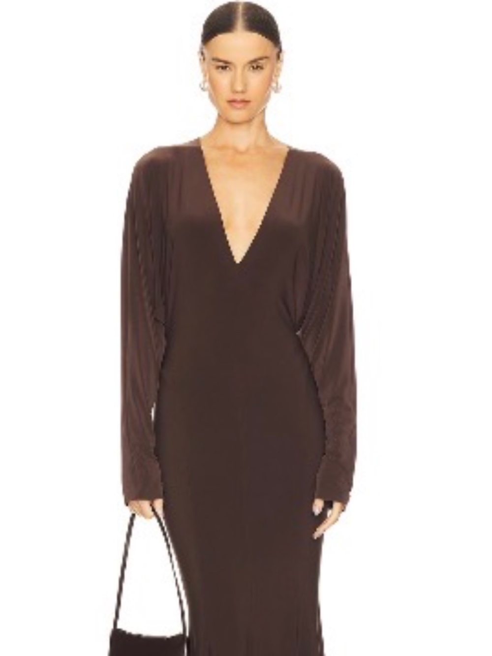 Long sleeve Chocolate brown gown